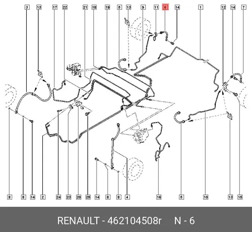 ТРУБКА ТОРМОЗНАЯ 462104508R RENAULT