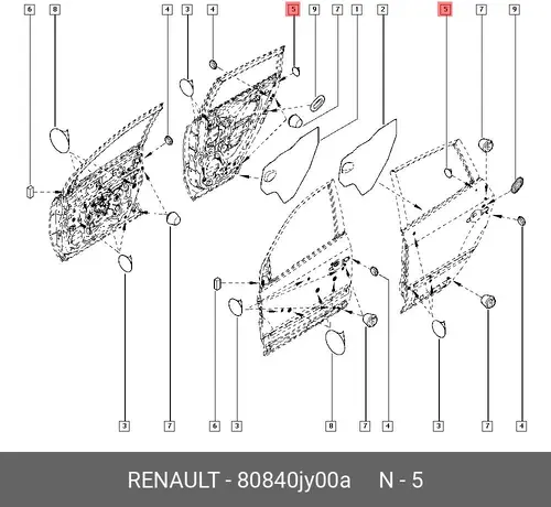 OBTURATEUR 80840JY00A RENAULT