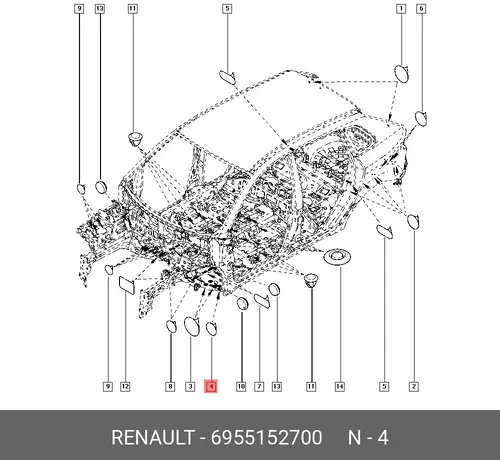 OBTURATEUR 6955152700 RENAULT