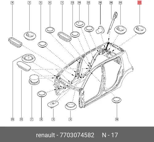  7703074582 ДЕТАЛЬ RENAULT