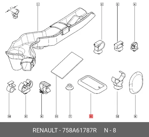  ЗАГЛУШКА 758A61787R RENAULT
