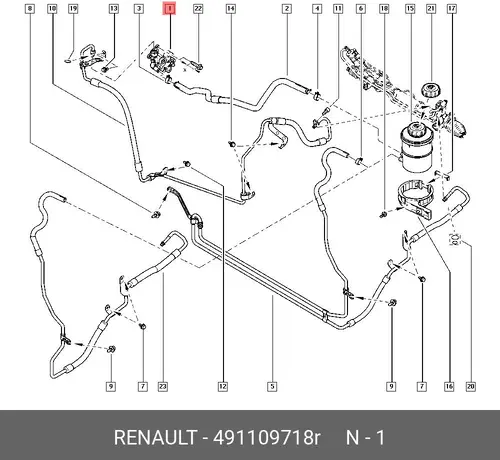 Насос гидроусилителя руля RENAULT 491109718R