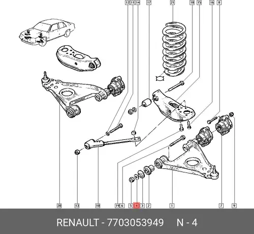 Шайба D=27 7703053949 RENAULT