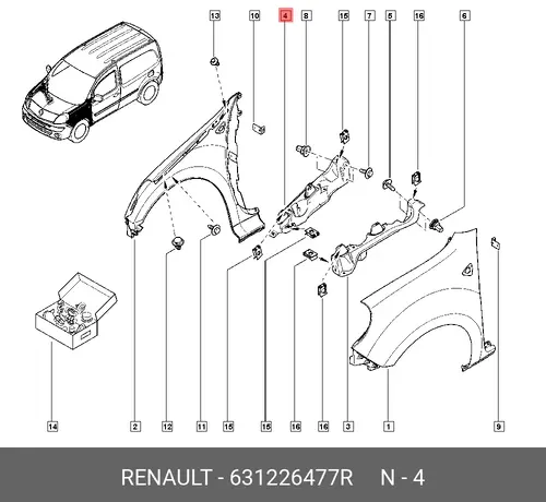  ДЕТАЛЬ 631226477R RENAULT