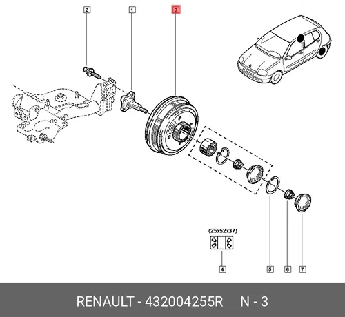 Тормозной барабан RENAULT 432004255R