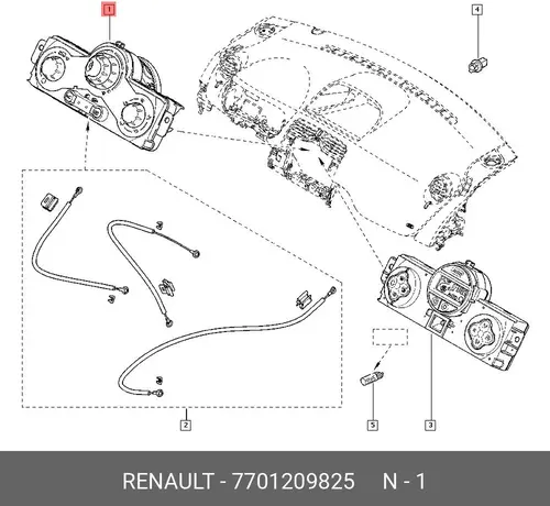  БЛОК УПРАВЛЕНИЕ КОНДИЦИОНЕРОМ 7701209825 RENAULT