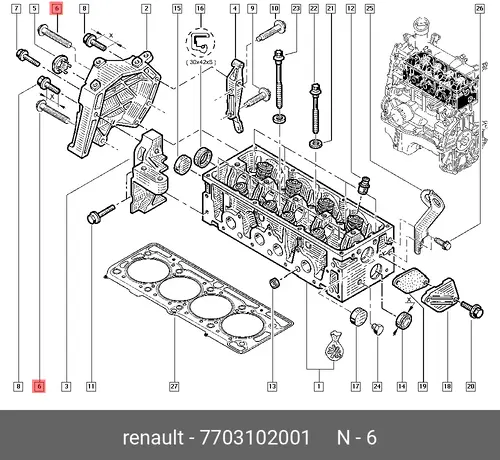 болт! М10\ Renault 7703102001