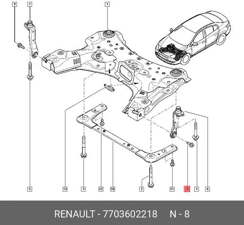  xБолт 7703602218 RENAULT