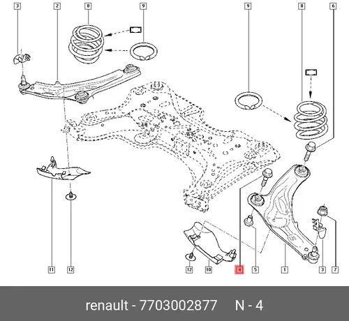 БОЛТ М14 7703002877 RENAULT