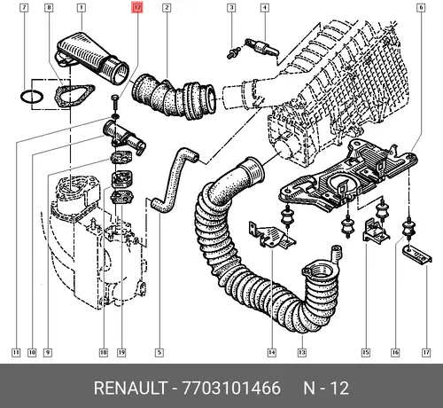 БОЛТ M6 (МЕТ) 7703101466 RENAULT