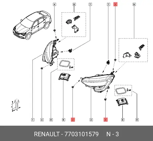болт! М6x100-25\ Renault 7703101579