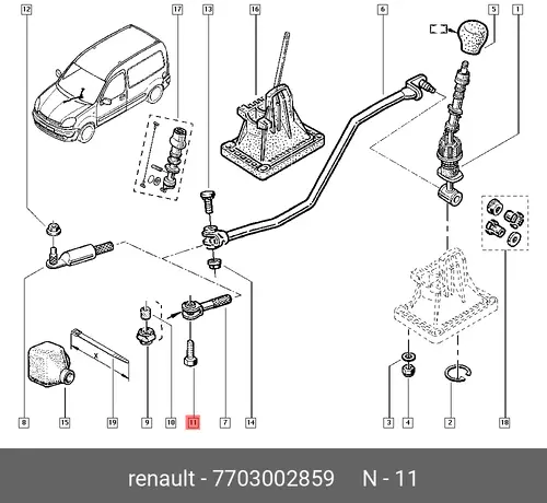  БОЛТ 7703002859 RENAULT