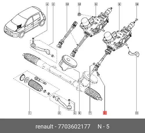  БОЛТ М8 7703602177 RENAULT