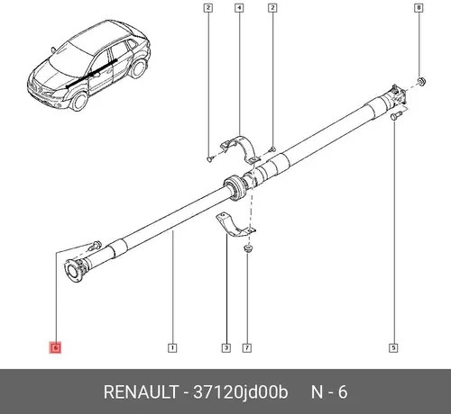 37120JD00B БОЛТ RENAULT