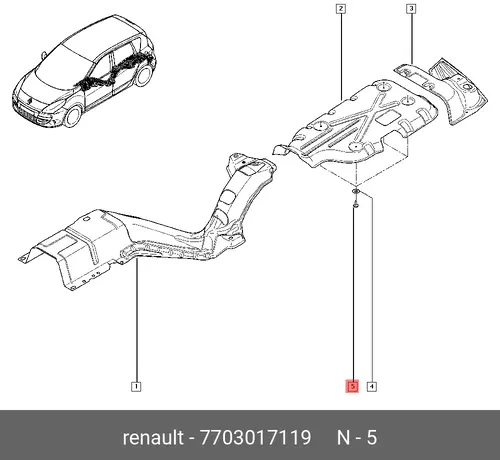 болт! М5x100\ Renault 7703017119