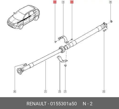 ПИСТОН ПЕР/ЗАД БАМПЕРА P12E 0155301A50 RENAULT