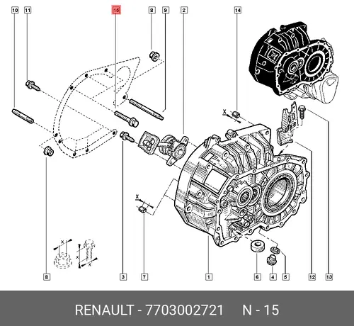 7703002721 БОЛТ М10 RENAULT
