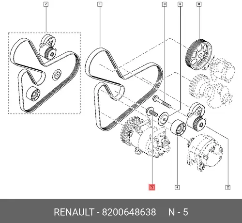  БОЛТ М10 8200648638 RENAULT