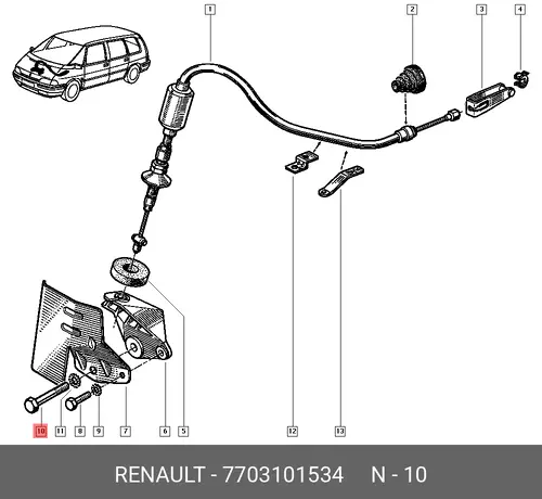  БОЛТ 7703101534 RENAULT