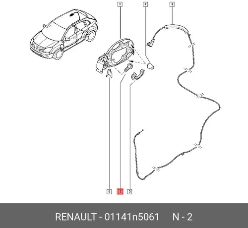 БОЛТ М10 01141N5061 RENAULT
