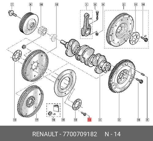  7700709182 БОЛТ М10 xRENAULT