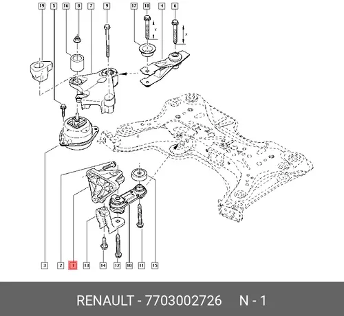 болт М10!\ Renault 7703002726