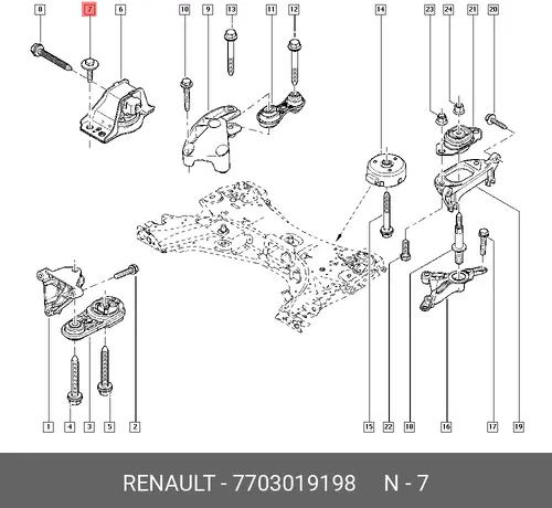Болт М10 RENAULT 7703019198