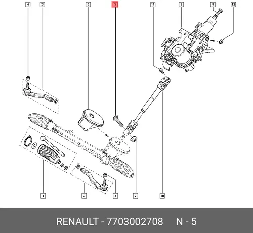 7703002708 БОЛТ М10 RENAULT