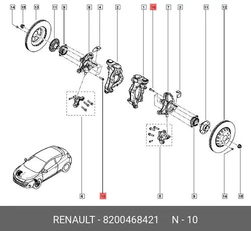 БОЛТ М12 8200468421 RENAULT