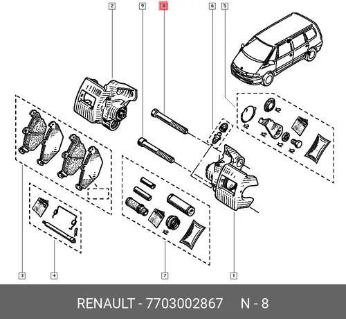 БОЛТ М12 7703002867 RENAULT