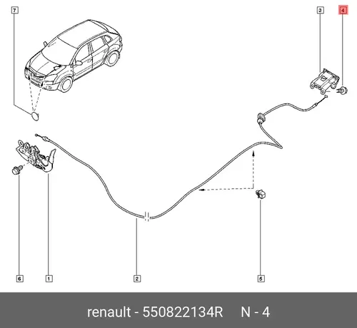 БОЛТ М12 550822134R RENAULT