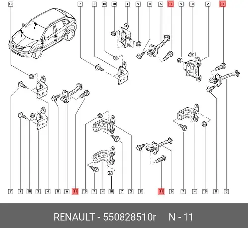 БОЛТ М12 550828510R RENAULT