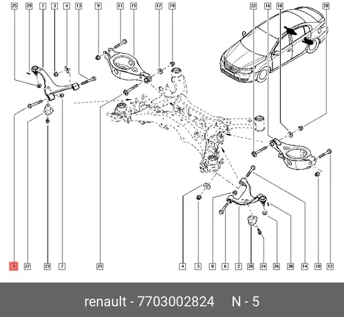 БОЛТ М12 7703002824 RENAULT
