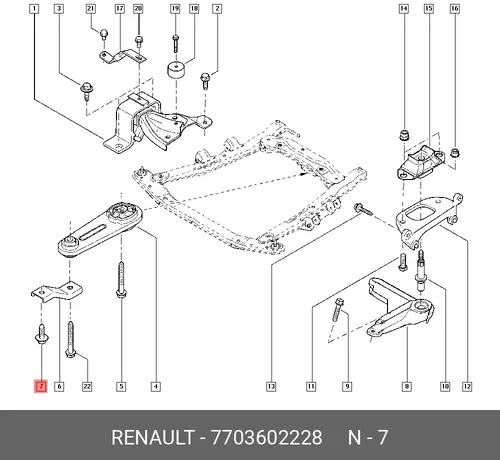 БОЛТ М12, АРТ.: 7703602228 RENAULT