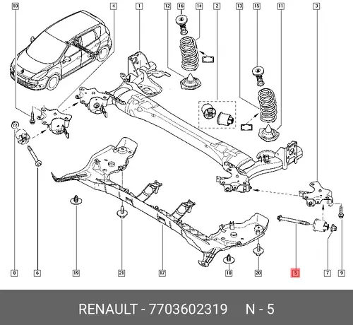  БОЛТ М12 7703602319 RENAULT