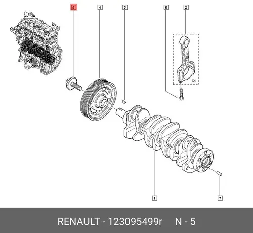 БОЛТ М14 123095499R RENAULT