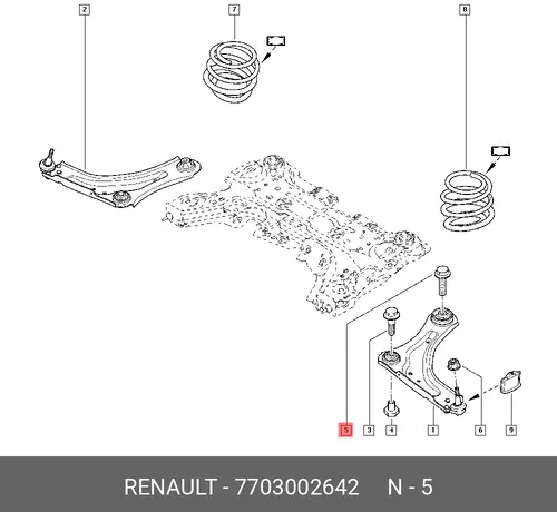  БОЛТ М14 7703002642 RENAULT