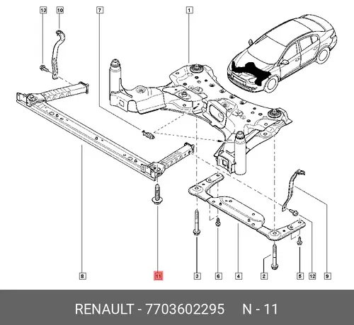 7703602295 Болт м14 RENAULT