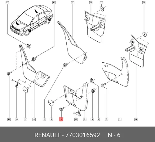 БОЛТ M4.2 7703016592 RENAULT