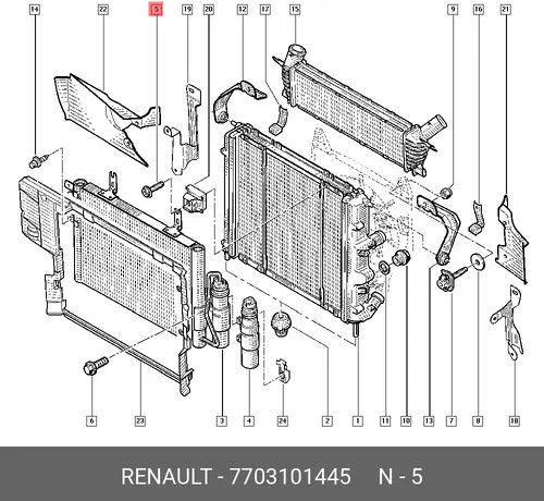  7703101445 БОЛТ М5 RENAULT