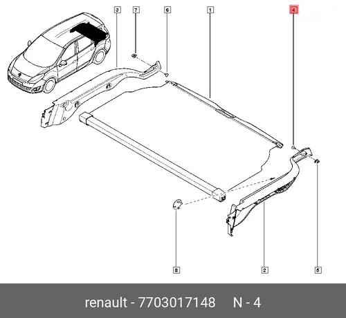  7703017148 БОЛТ М5 xRENAULT