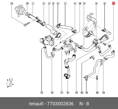 БОЛТ М6 7703002836 RENAULT