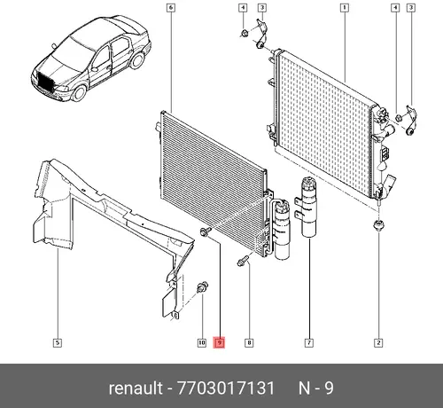 7703017131 БОЛТ М RENAULT