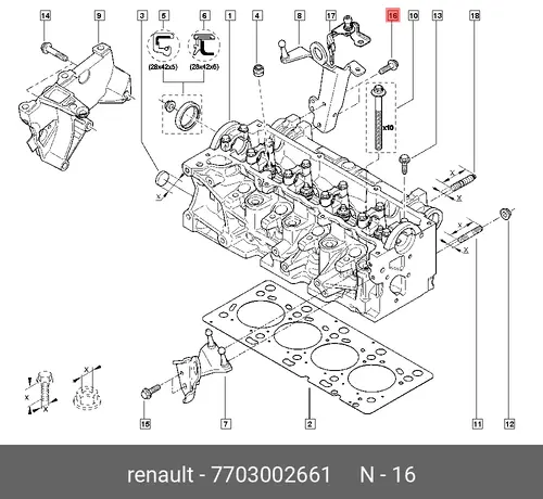 БОЛТ М6 7703002661 RENAULT