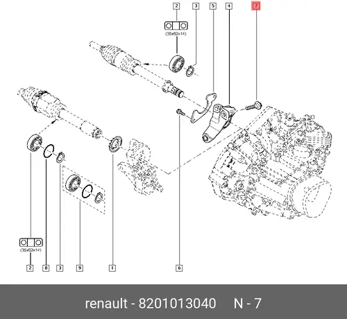  БОЛТ М10 8201013040 RENAULT