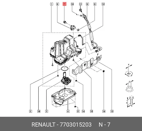 БОЛТ M8 7703015203 RENAULT