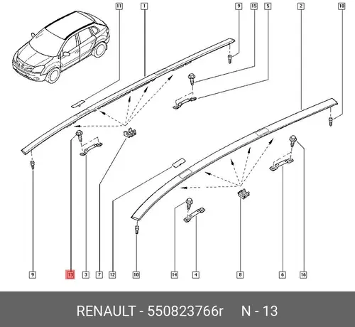 БОЛТ М8 550823766R RENAULT