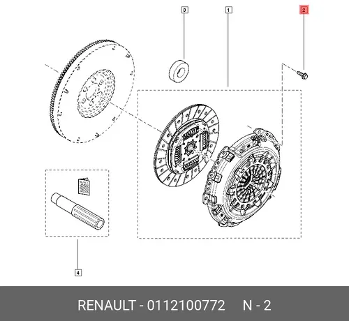 0112100772 БОЛТ М8 RENAULT
