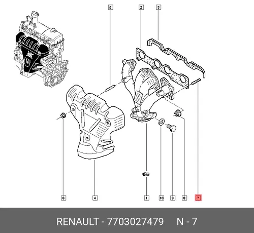 шпилька! M8х30\ Ford 7703027479 RENAULT