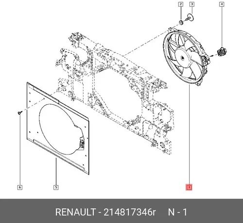 Вентилятор RENAULT Megane III 214817346R